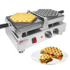 Bubble Waffle Maker Machine | Swing Type | Manual Thermostat | Nonstick Coating