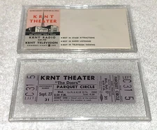 THE DOORS ORIGINAL 1967 UNUSED CONCERT TICKET KRNT THEATRE JIM MORRISON Ephemera