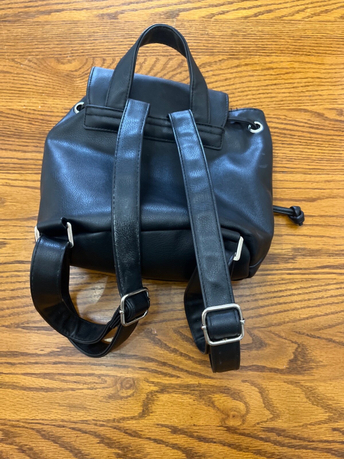 Wild Fable Mini Drawstring Flap Backpack Faux Lea… - image 3