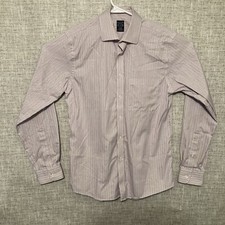 Joseph  Feiss Mens Shirt Size 15 1/2 34/35 Non Iron Striped Long Sleeve