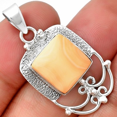 Natural Spiny Oyster Shell - Arizona 925 Sterling Silver Pendant Jewelry P-1148
