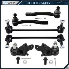 6x Front Sway Bars Tie Rod Ends Ball Joints For 2012 - 2018 Toyota Camry Avalon