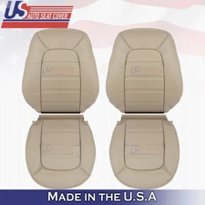 2002-2005 Ford Explorer XLT Driver Passenger Top & Bottom Leather Seat Cover Tan