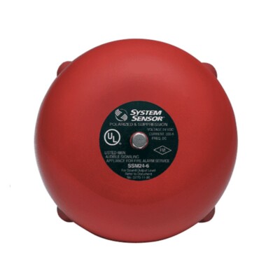 System Sensor SSM24-6 Bell 6'', 24VDC, Red  - Same Day Shipping (SEALED)