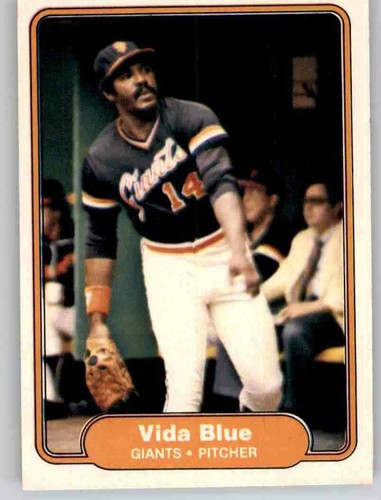 1982 Fleer Vida Blue Base Card MLB PWE Giants #384 - 第 1/2 張圖片