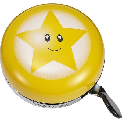 Campana Bicicletta Kl16 83 Mm Stella - Suono Forte E Design Smiley Stella Gialla