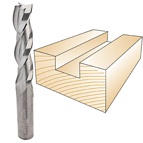 Whiteside #RU5200T 1/2" Shaft x 1/2" Diameter x 2" Long Spiral Up Cut Bit