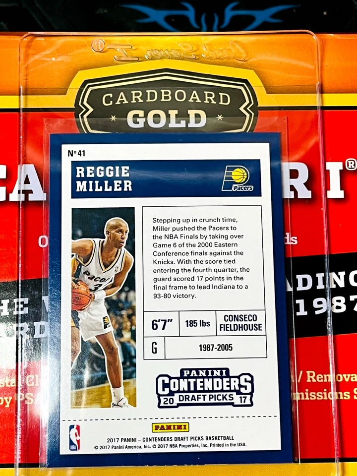 2017-18 Panini Contenders Draft Picks - Variation #41 Reggie Miller - Image 2 of 2