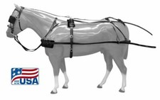 NEW! Horse Size Premium Quality Synthetic Driving Harness! MADE IN THE USA!