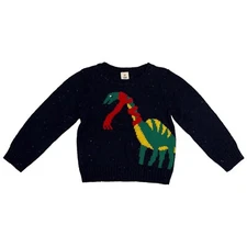 New Tucker + Tate Dinosaur Speckled Intarsia Long Sleeve Sweater Gray 6 Months