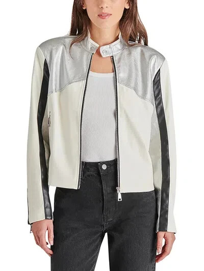 STEVE MADDEN Helayna Faux-Leather Motorcycle Jacket Women's