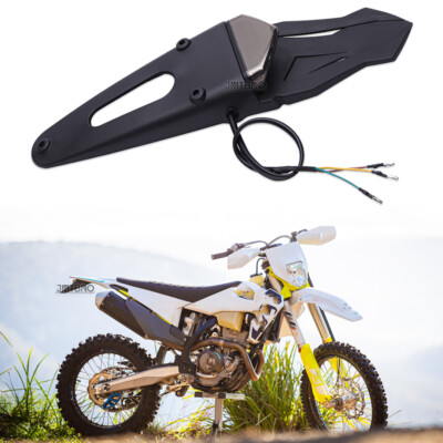 Enduro Bike Rear Fender LED Tail Brake Light For Husqvarna TC