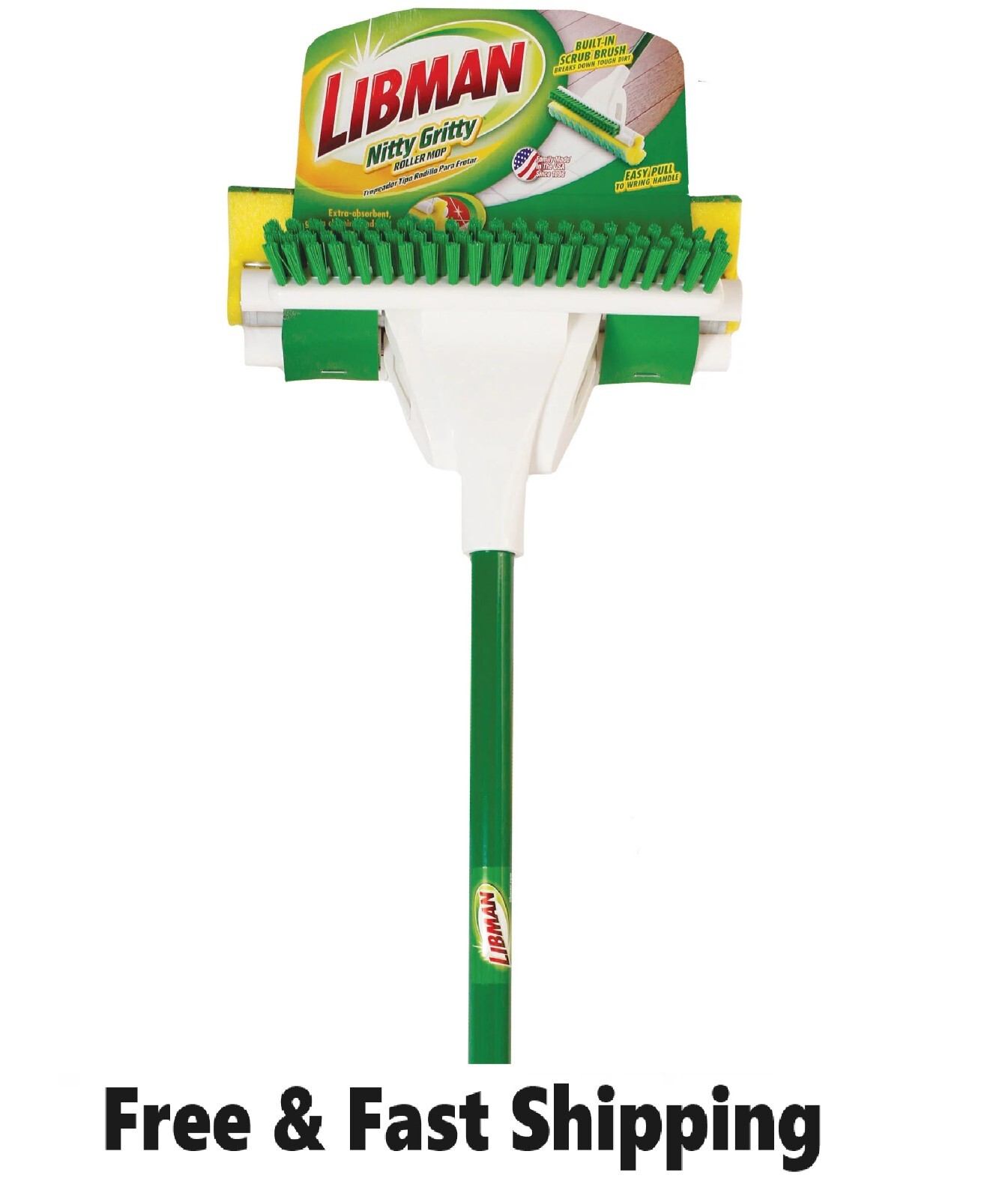 Libman Nitty Gritty Roller Mop with Scrub Brush eBay