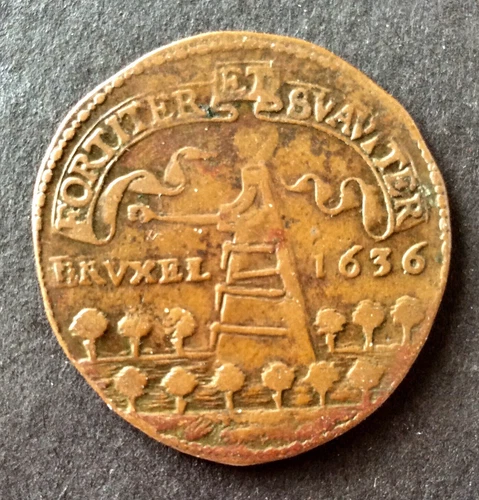 Spanish Netherlands - Philip IV - Rare Brussels Canal Token 1636 -