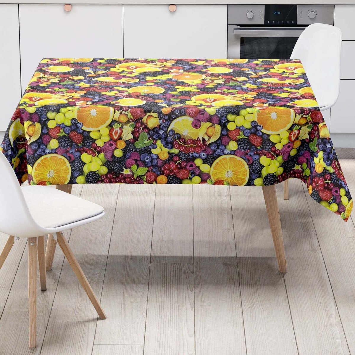 Kevkus, tovaglia cerata, 160 cm di larghezza, P1057-1, fiori, rose, grigio a scelta, rettangolare, rotonda, ovale (bordo: bordatura (con nastro in plastica), 160 x 320 cm rettangolare