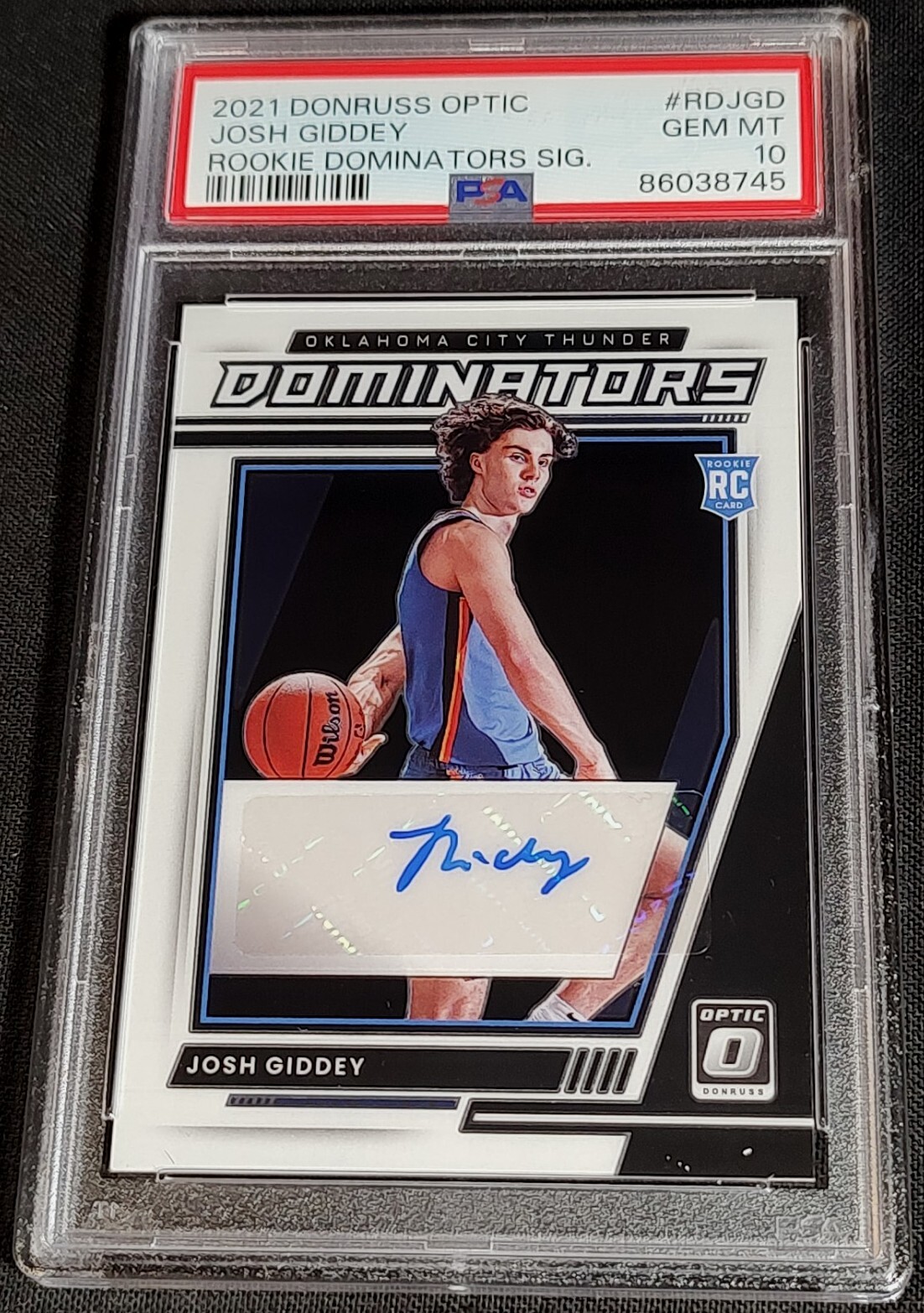 PSA 10 POP 2 RC AUTO /49 JOSH GIDDEY "Rookie Dominators" 🚨2021-22 Donruss Optic