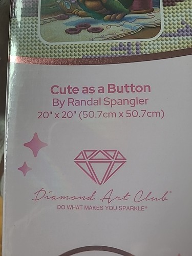 Diamond Art Club "Cute As A Button" 20" X 20" Round Diamonds SEALED - Picture 2 of 3
