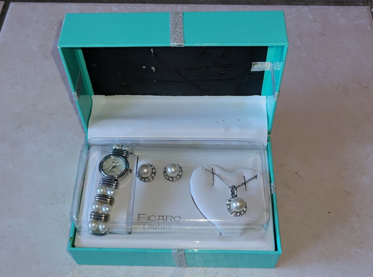FIGARO Couture Watch Set with Necklace and Earrings.Set Is  display picture 2