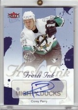 05-06 Corey Perry Ultra Fresh Ink Blue Auto Rookie /25