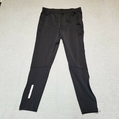 Crivit Leggings Womens Medium Black Zip Ankles