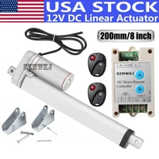 Set of 8" Stroke 1500N 330lbs DC12V Linear Actuator &Wireless Motor Control Kits