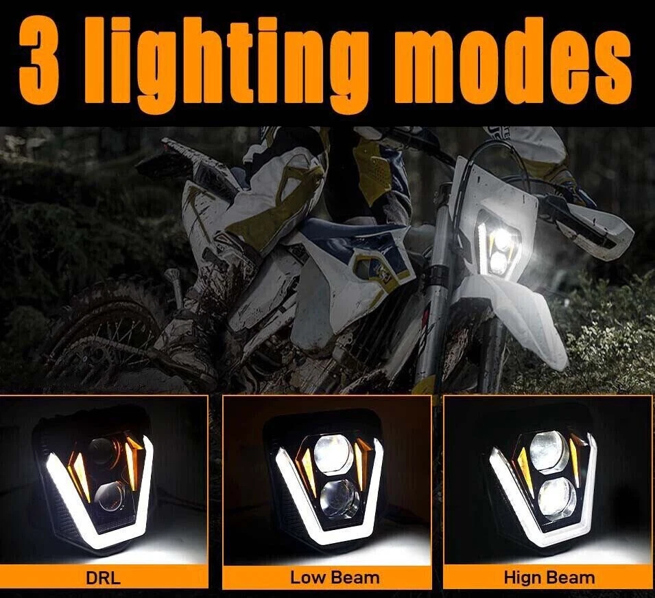 Faro LED para Husqvarna 2024 Enduro TE150 TE250 TE300 FE250 FE350 FE450 501 Foto 2 de 4