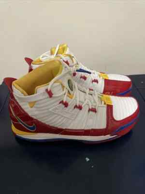 NIKE ZOOM LEBRON III 3 QS SUPERMAN WHITE RED SZ 11.5 AO2434-100 Without Box