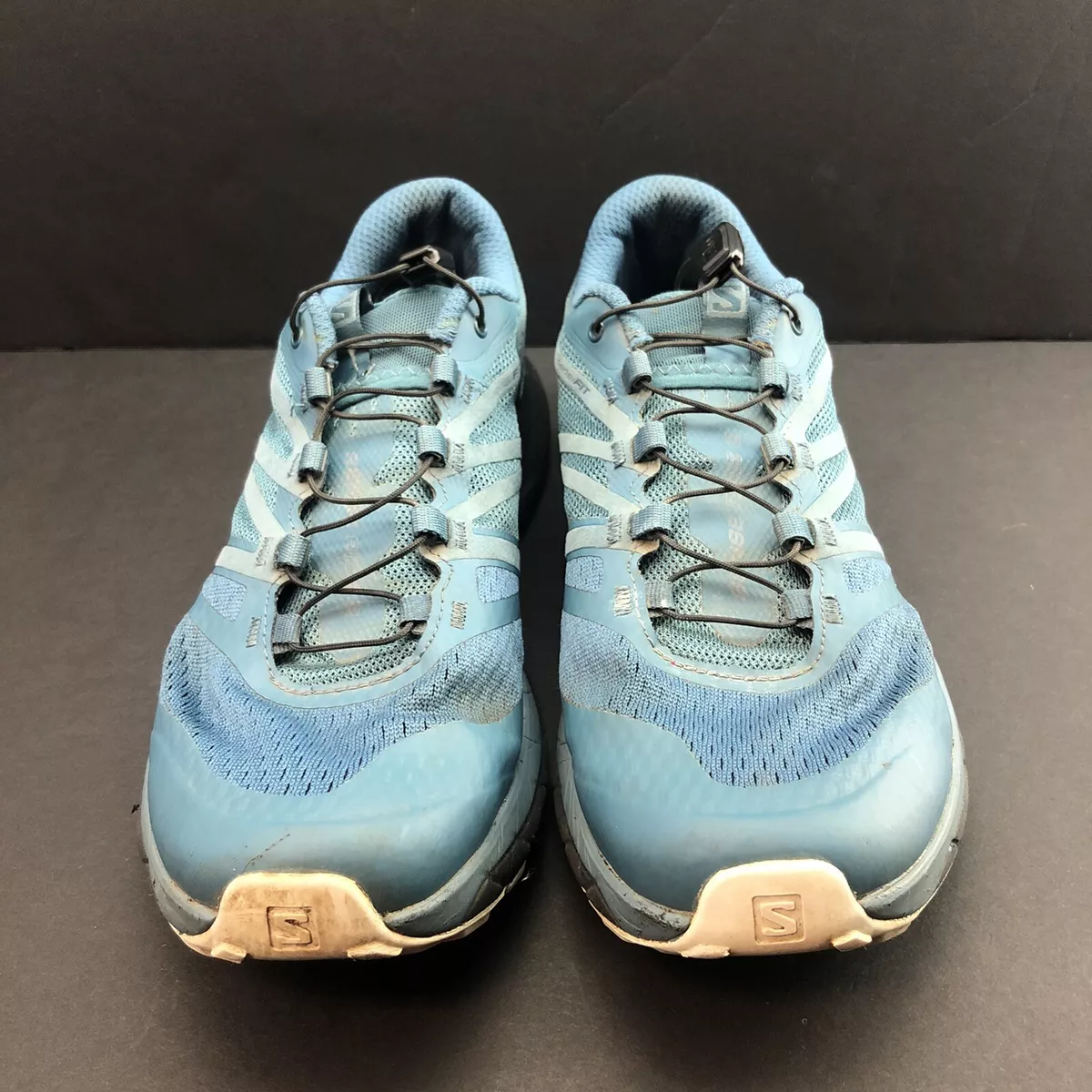 Salomon Sense Ride 2 Blue Trail Running Sneakers Shoes Women Sz 9 READ