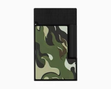 S.T. DUPONT Lighter Flame Dolce Ligne 2 Cling Camo Green And Black Matte C16050