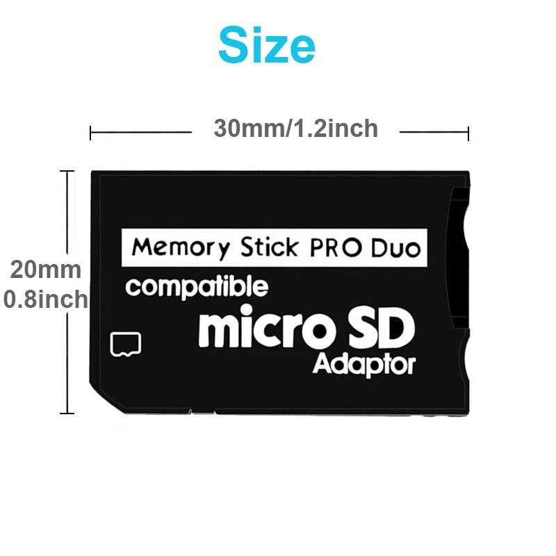 Memory Stick Pro Duo Adapter Micro SD SDHC TF Card Reader Converter Camera PSP - Image 3 of 4