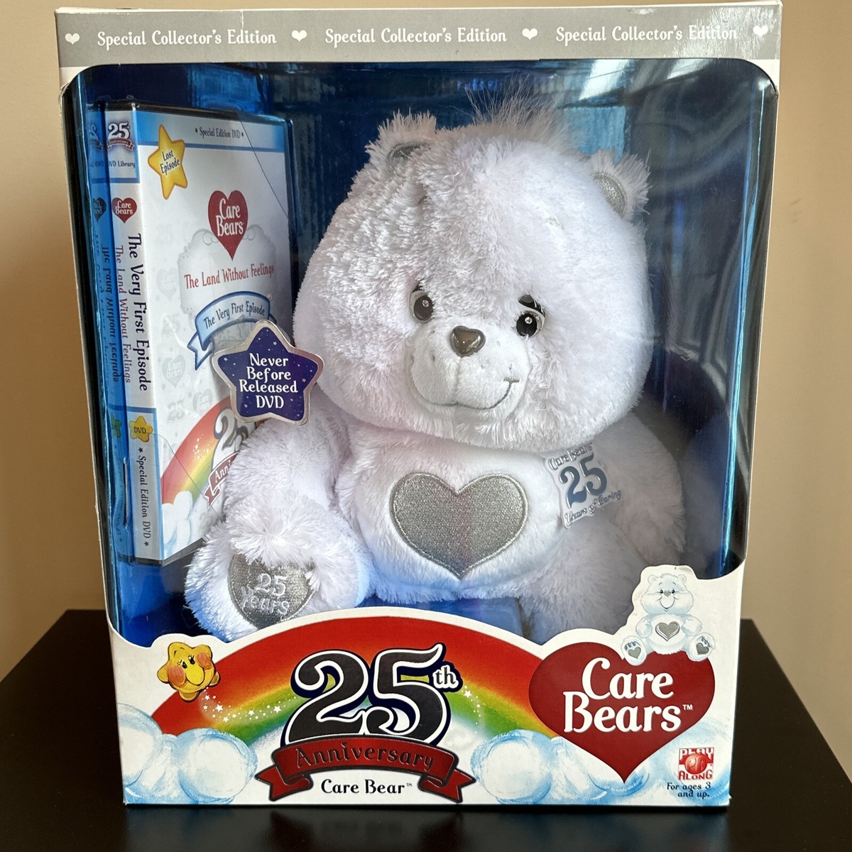 NEW Care Bears 25th Anniversary Bear with Swarovski Crystal Eyes