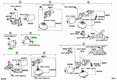 TOYOTA LAND CRUISER URJ202W ACCUMULATOR FRONT SUSPENSION Genuine