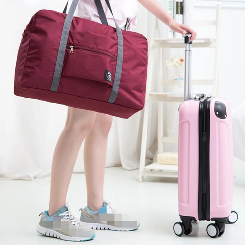 Foldable Travel Bags Storage Bag Lightweight Airplane Duffle Handbag Totes - Picture 14 of 21