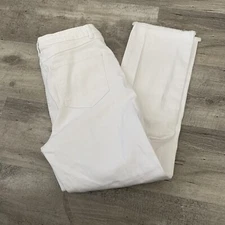 Rewash Jeans Womens 28 Waist High Rise Straight Distressed Destroyed White