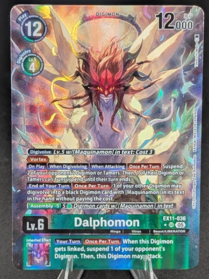 Digimon Dalphomon EX11-036 SR * (Alt Art) - Dawn of Liberator (EX