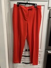 Chaus New York Red Pants Faux Front Pockets Belt Loops Size 14 — photo 1