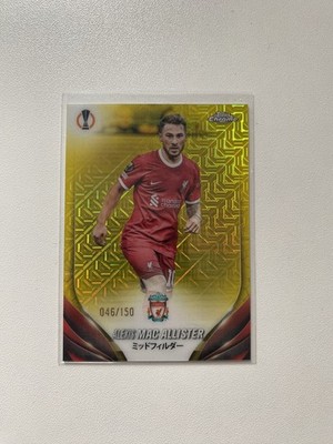 Topps Alexis Allister 2023-24 Chrome UEFA Japan Gold Mojo /150