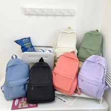 Student Backpack Preppy Style Solid Color Macaron Cute Little Fresh Backpack For