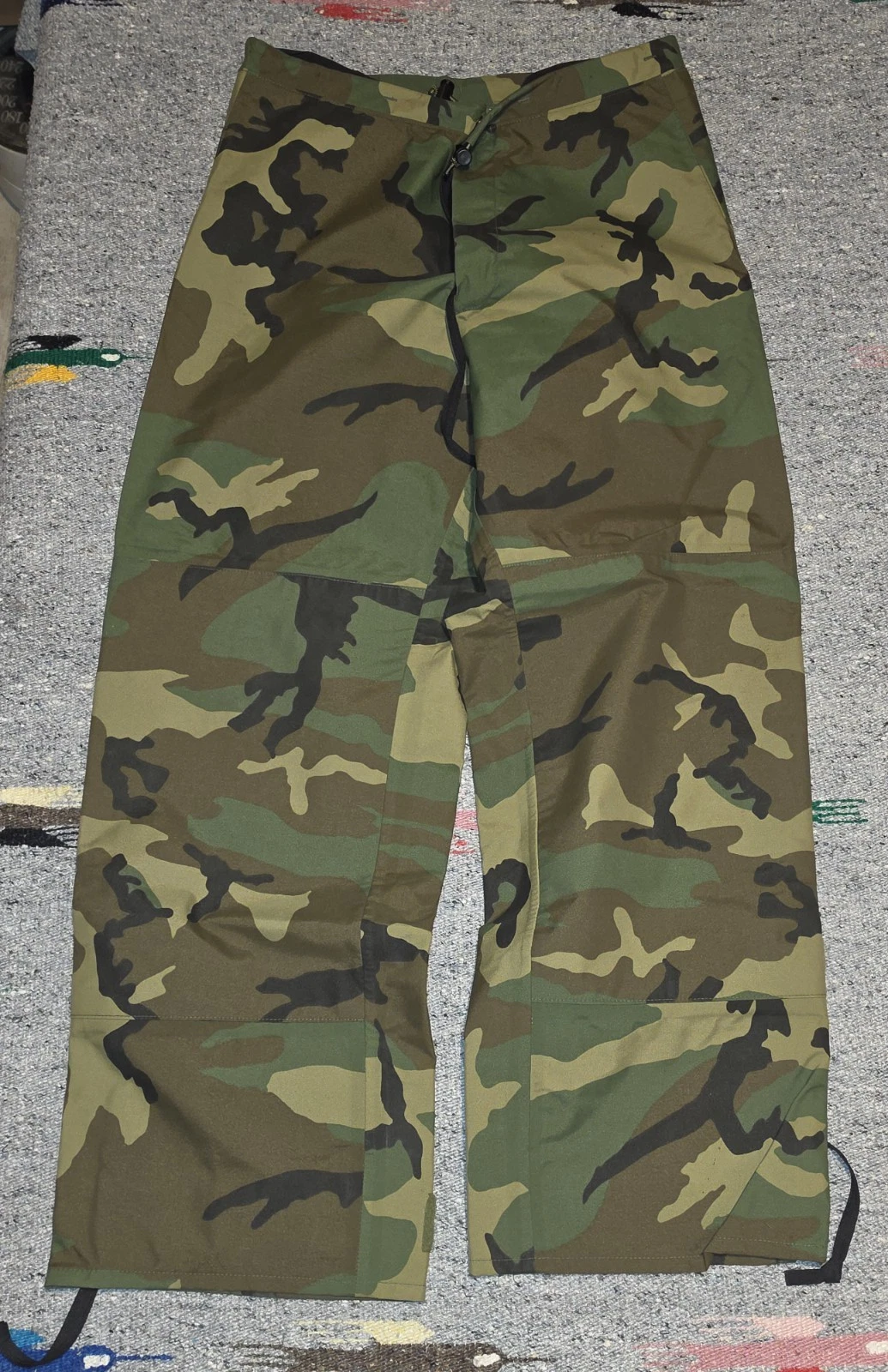 SMALL REGULAR USGI Military Woodland Camo Cold Weather Trousers Nylon Gore Tex