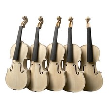 1pcs Unfinished Violin 4/4 Flame Maple Spruce Wood Handmade Violin DIY Great