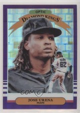 2019 Panini Donruss Optic Diamond Kings Purple Pandora Prizm 5/99 Jose Urena 1j6