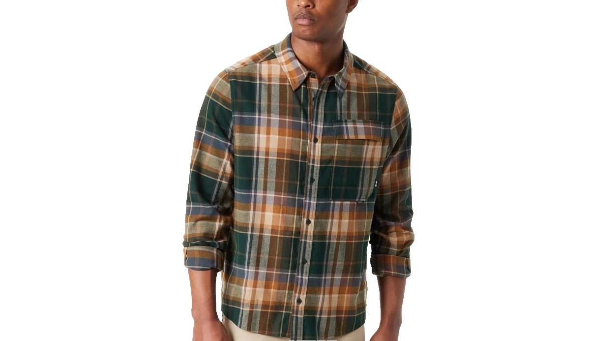 BASS OUTDOOR Mens Fitted Flannel Button up Shirt Style 30227870 Size XL