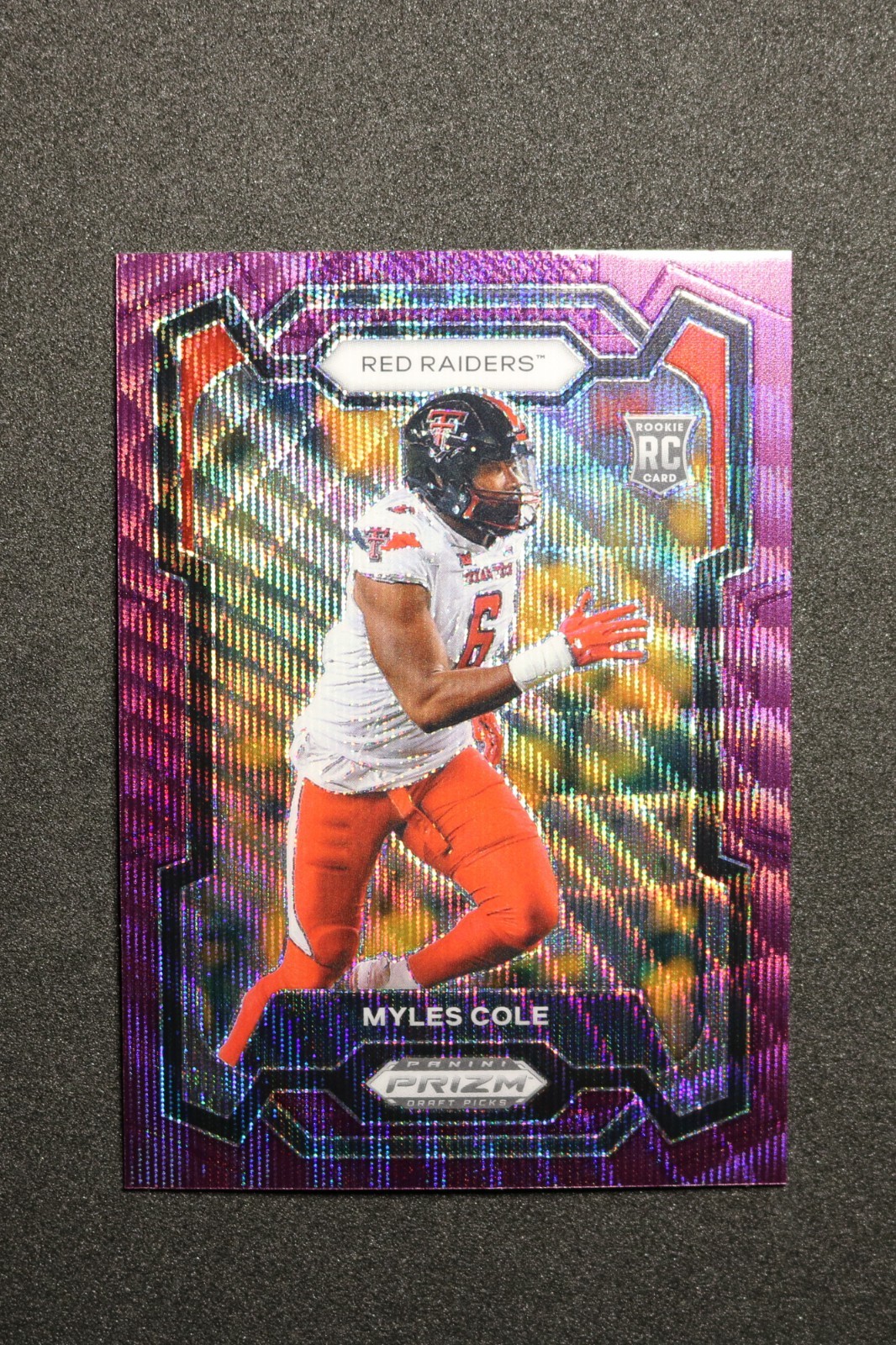 Myles Cole Panini Prizm Draft Picks #165 Purple Wave