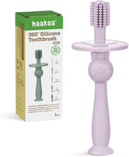 360° Baby Toothbrush with Suction Base - Gentle Cleaning for Toddler'S Self-Brus