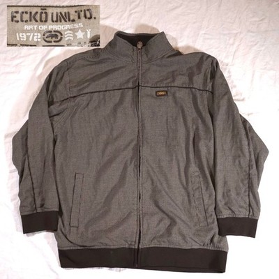 Ecko Unltd. Art of Progress Jacket Full Zip Houndstooth Vintage 3XL Y2K Skate