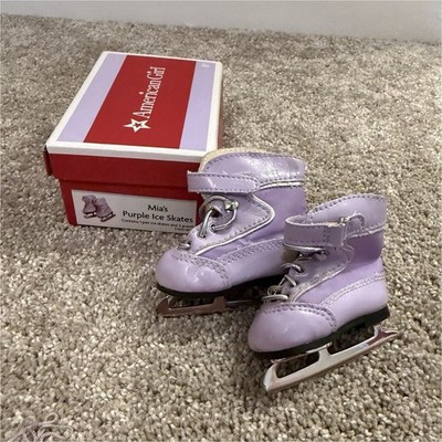 american girl mia purple ice skates shoes for 18 in doll 