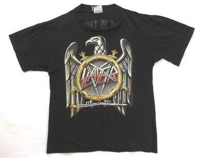 Slayer Vintage T Shirt 1991 Touring In The Abyss USA Cities War