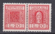ITALIA 1957 - Marca da bollo per contratti di borsa, nuova