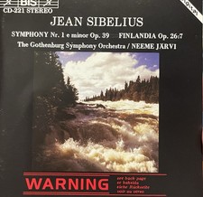 Symphony Nr. 1 E Minor Op. 39 / Finlandia Op. 16:7 by Jean Sibelius (CD, 1984)