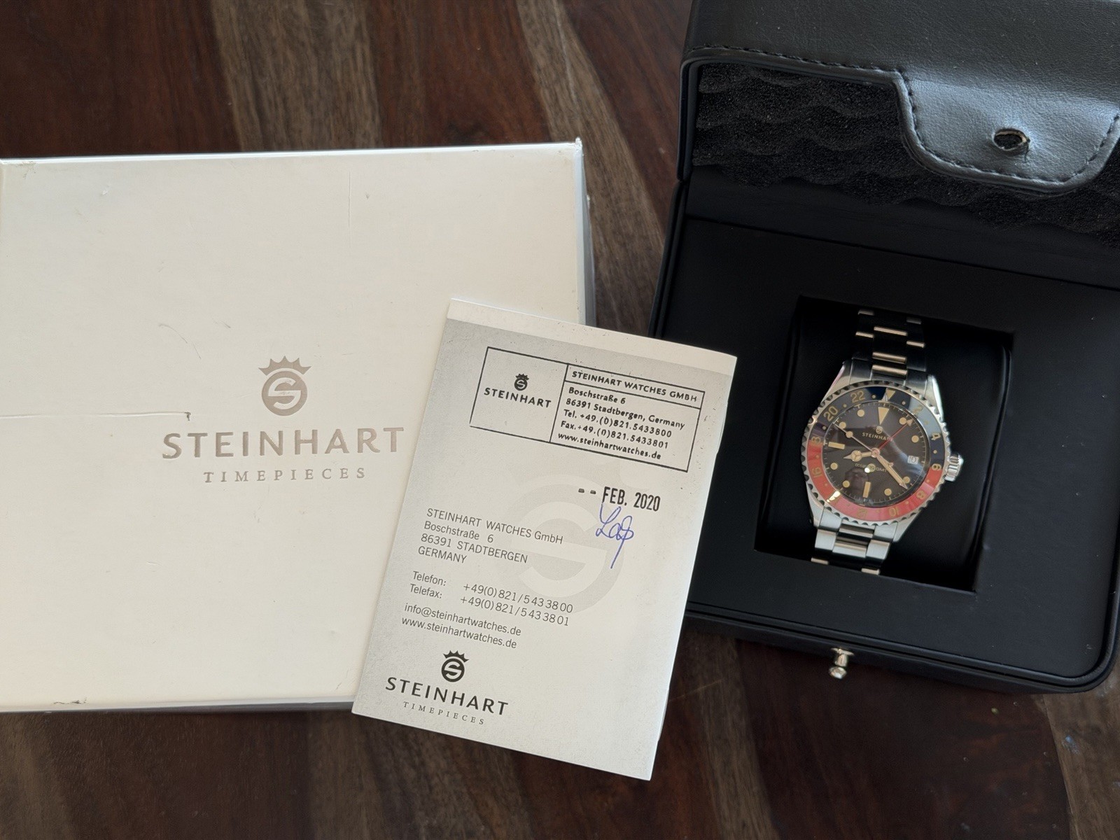 Steinhart Ocean 39 GMT Vintage Pepsi 39mm Automatic Swiss Watch image 3